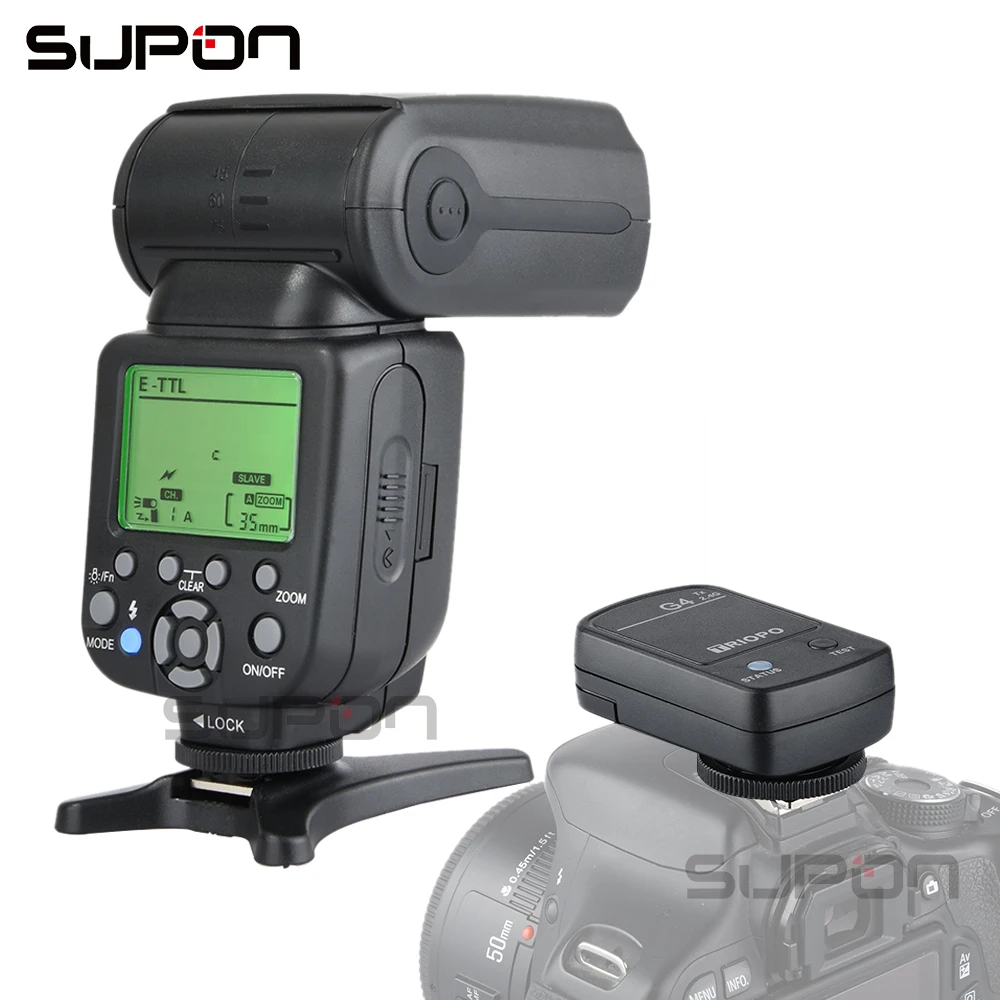 Triopo TR-982C III ttl Speedlite накамерная вспышка GN58 с lcd+ TX G4 2,4G для Canon EOS 5D Mark ii iii 6D 7D 60D 70D 60