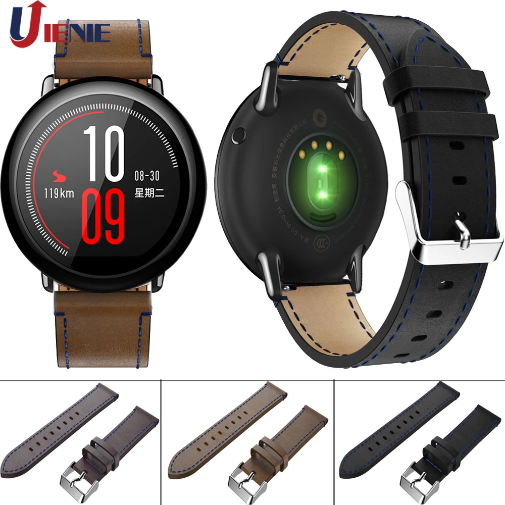 22 мм кожаный ремешок для часов Xiaomi Huami Amazfit сменный Pace Stratos 2 2S | Электроника