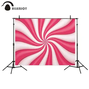 

Allenjoy photophone backgrounds studio candy stripe pink white Spiral pattern cartoon Photo studio props product photography