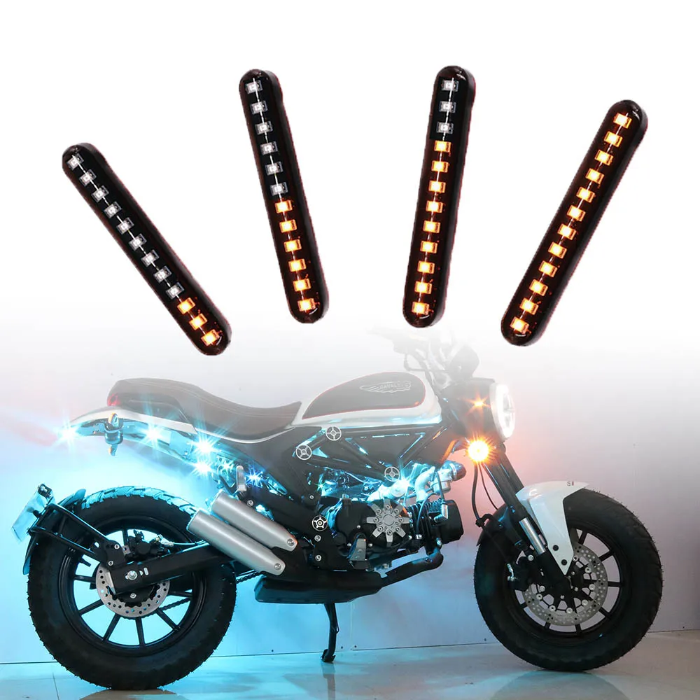 

2 PCS LED Motorcycle License plate light Indicators motor accessories Amber lamp Dropshiping