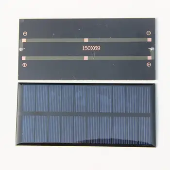 

1.5W 5V Mini Solar Cell Module Polycrystalline Solar Panel DIY Solar Charger Education 69*150MM 5pcs/lot Free Shipping