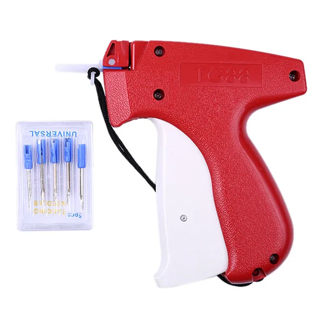 Метка пистолет для одежды Цена Этикетка бирка в виде одежды пистолет 1000 Барб+ 5 игл - Цвет: Красный