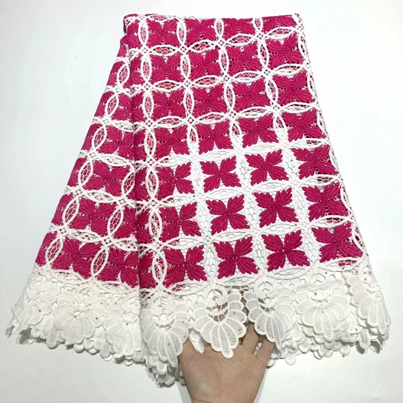 

African Embroidery Lace Fabric High Quality French Cord Lace Fabric 2019 Nigerian Guipure Laces Fabrics For Wedding