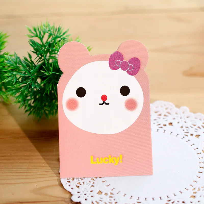 

1Pcs 2019 Hot Sale Little fresh animals Mini Greeting Card Postcard Birthday Letter Envelope Gift Card Set Message Card E0374