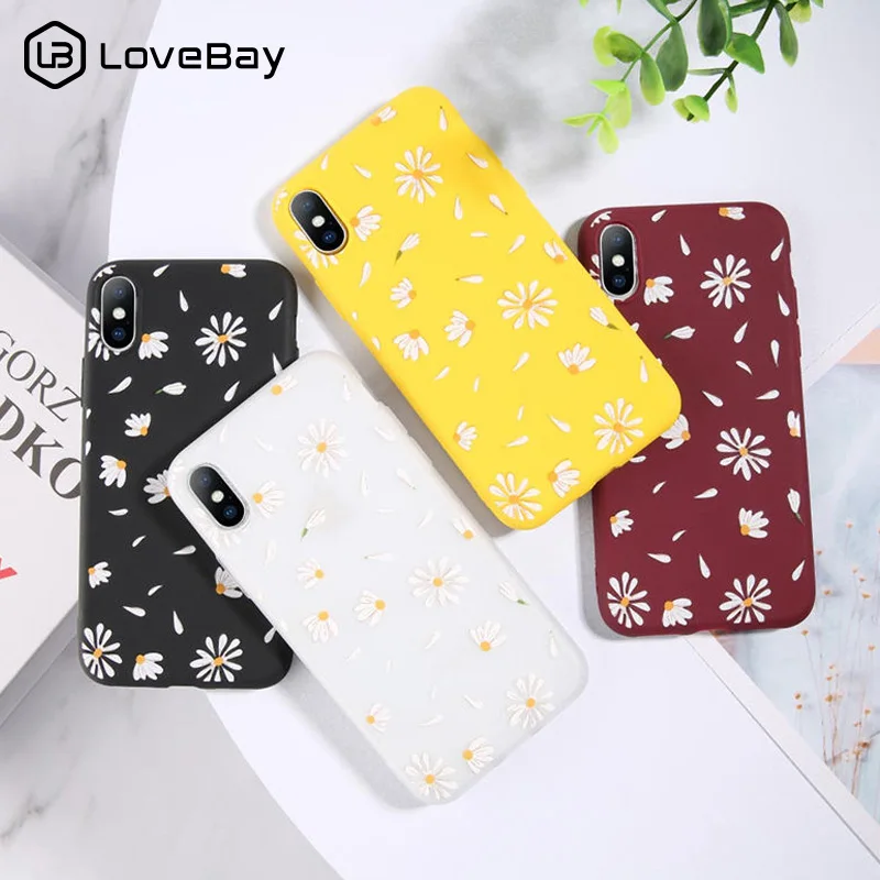 

Lovebay Chrysanthemum Floral Case For iPhone 6 6S 7 8 Plus X XS XR XS Max 5 5s SE Phone Cases Flowers Clear Soft TPU Back Cover
