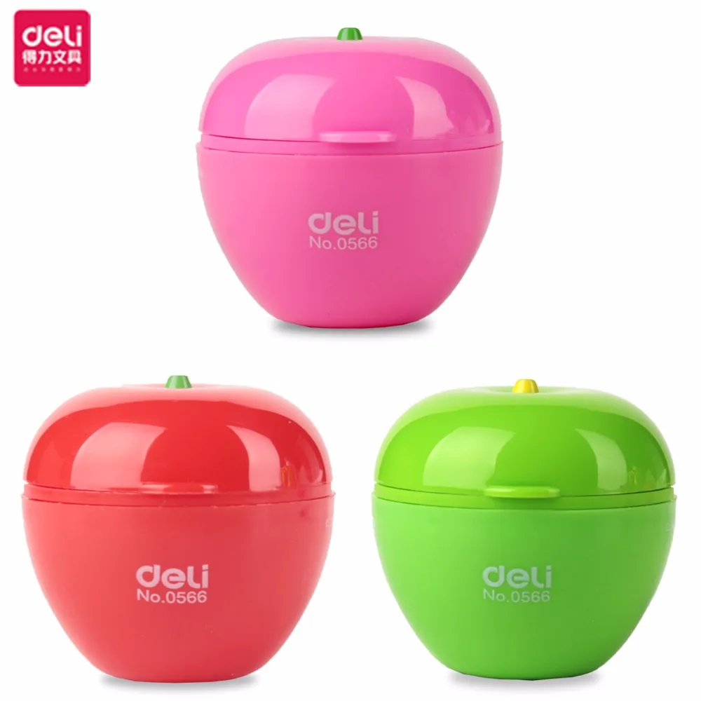 Deli cute little apple sharpener pencil sharpener 48*46*45mm one pcs
