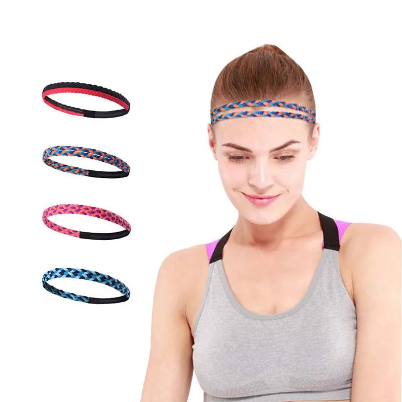 Aliexpress.com : Buy Women Men Running Hair Bands Weave Elastic Yoga ...