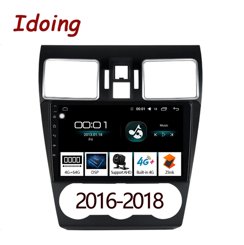 Idoing 1 Din " 2.5D ips DSP автомобильный Android 8,1 радио gps мультимедийный плеер 4G+ 64G Восьмиядерный для Subaru WRX- навигация - Цвет: 2016-2018