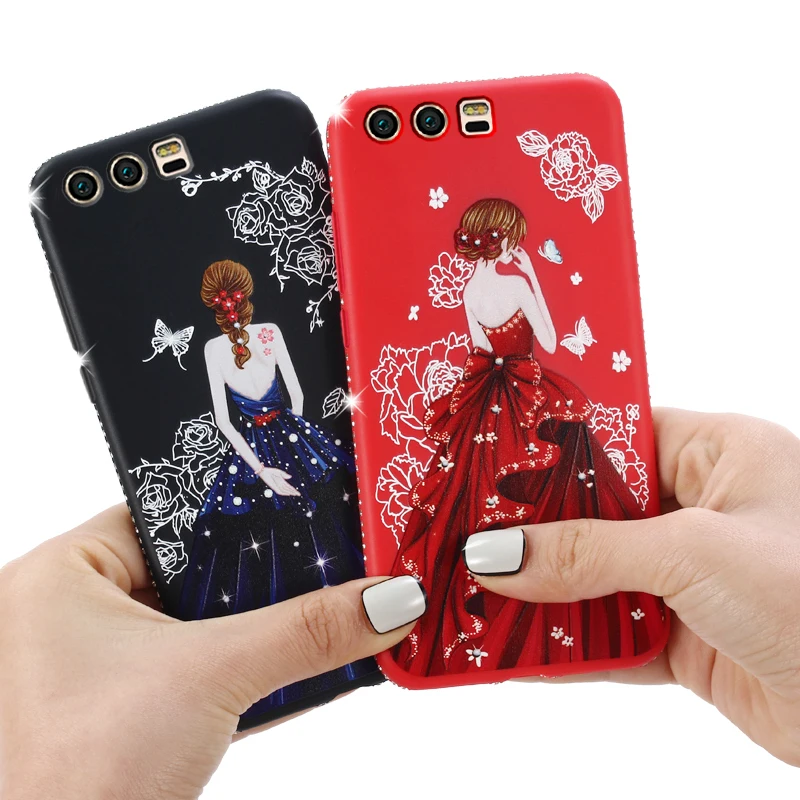 Heyjingles чехол для Huawei P10 Защитный Мягкий протектор юбка девушка Милая Блеск