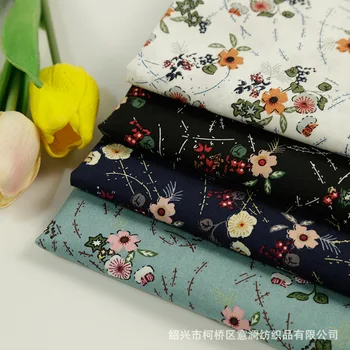 

2m/lot Cotton Printed Flower Cloth Poplin Fabric Fabric for Dress Shirt Headtie Hat Shoes Accessories