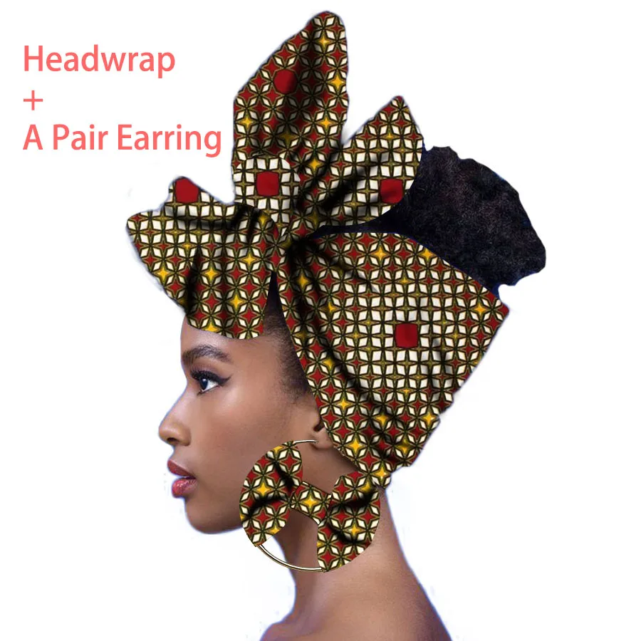 Африканский тюрбан Нигерии headtie Африканский тюрбаны для женщин в африканском стиле тюрбан модный платок из вощенной ткани из хлопка хорошего качества - Цвет: 6