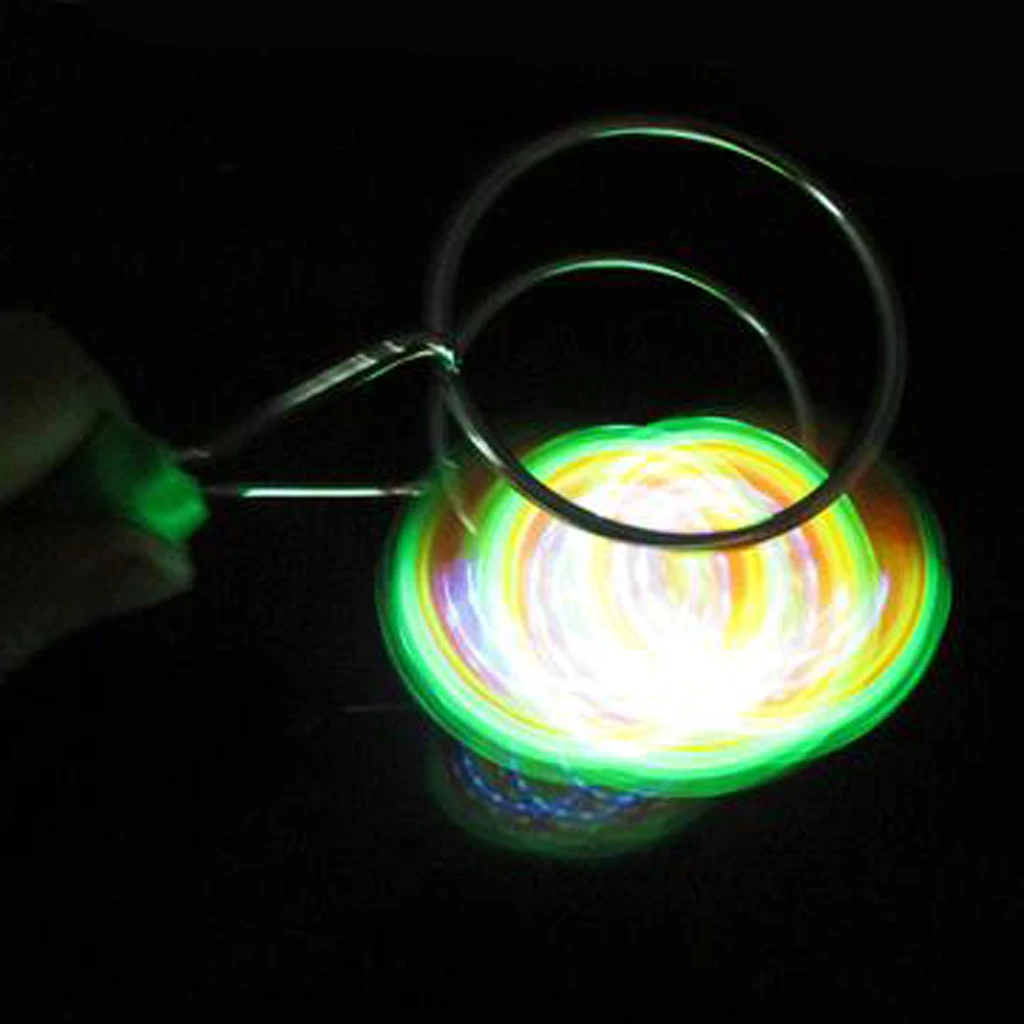 

Retro Light up Magnetic YoYo Gyro Wheel LED Rail Twirler Spinning Toy Kids Birthday Gift