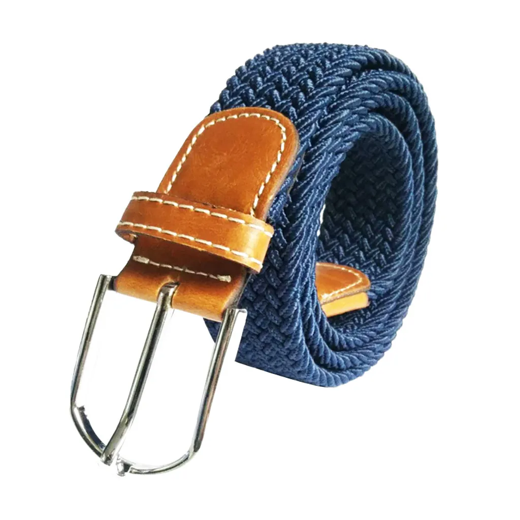SAGACE Men Women Nylon Belt Pin Buckle Fans Woven Canvas Belts Thicken Long Cloth Elastic Belt Knitted Waistband Ceintures Homme