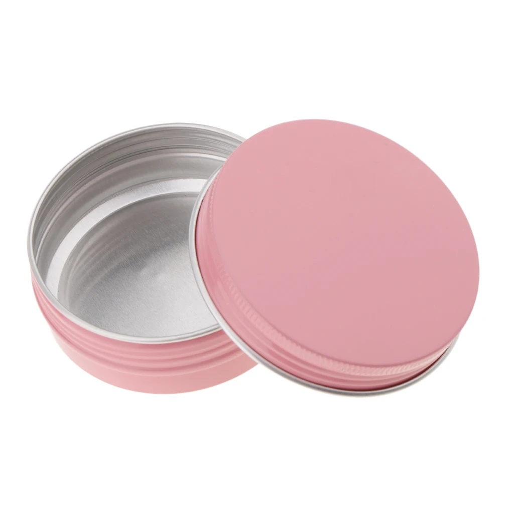 8PCS 60ml Pink Aluminium Lip Balm Pots Makeup Cosmetic Cream Jar Pot Bottle Container