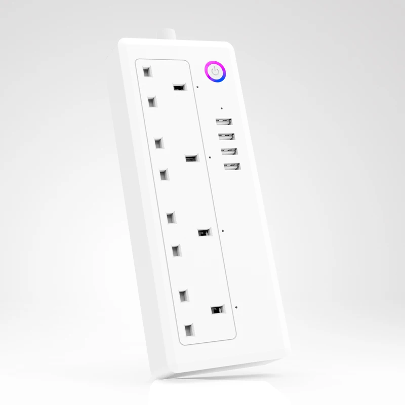 Умная розетка 4 розетки переменного тока порта USB умная Wifi полоса питания быстрая