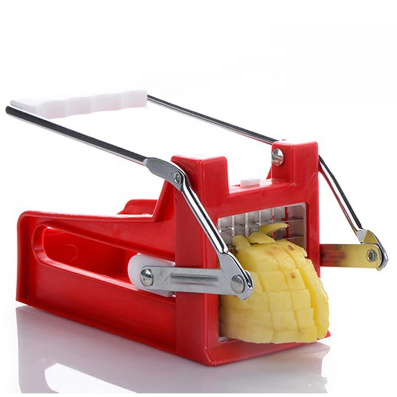 JX-LCLYL 2 Blades Stainless Potato Chipper French Fries Slicer Chip Cutter Maker Chopper