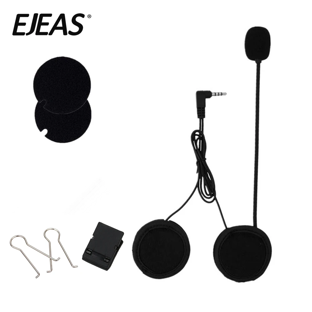 

2019 3.5mm Wired Microphone & Universal Metal Helmet Clamp for Motorcycle Bluetooth Intercoms EJEAS E6 E6 PLUS
