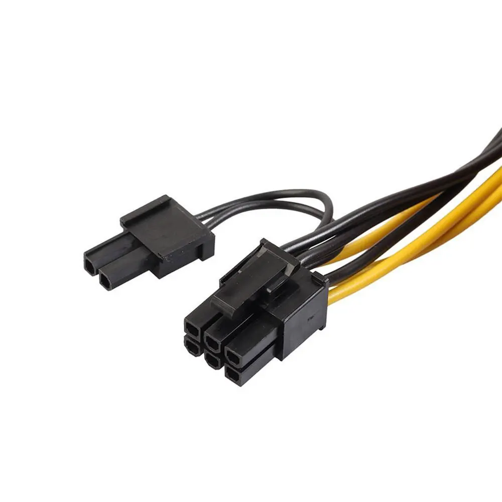 6Pin Штекерный двойной 8Pin (6 + 2) Мужской модульный силовой кабель удлинитель шахтный