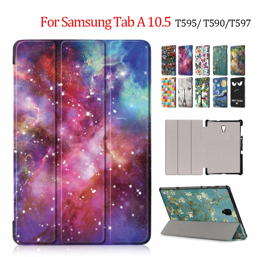 SM T595 T590 Тонкий чехол из искусственной кожи с умным магнитом для Samsung Galaxy Tab A 10 5 2018