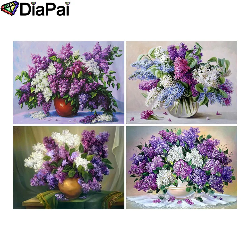 

DIAPAI 5D DIY Diamond Painting 100% Full Square/Round Drill "Flower landscape" 3D Embroidery Cross Stitch Home Decor