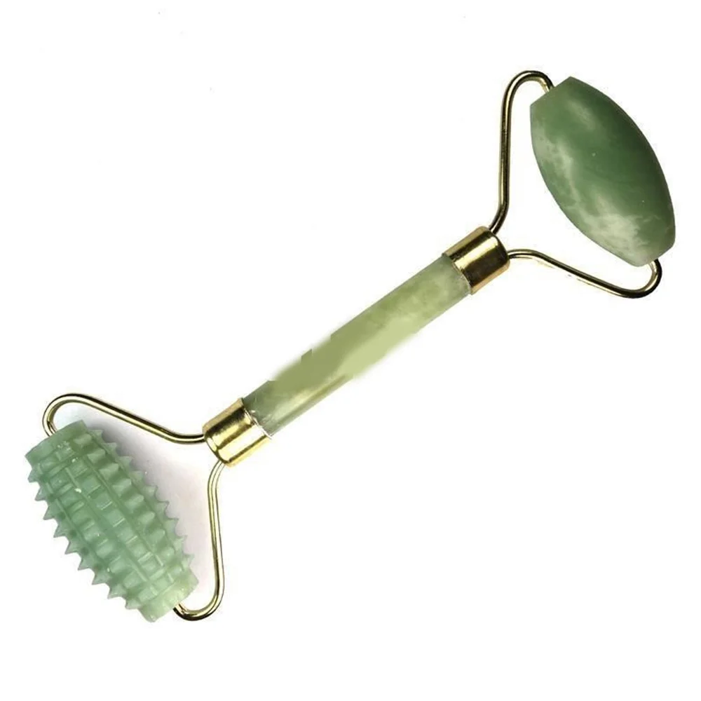 

Natural Stone Guasha Double Head Facial Beauty Massage Tool Slimming Face Body Head Neck Skin Roller Massager Jade Face