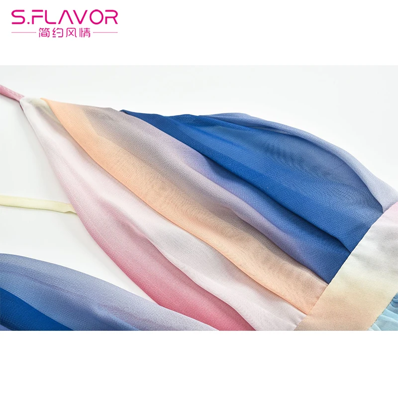 Женское платье с v образным вырезом S. FLAVOR длинное пляжное открытой спиной и для