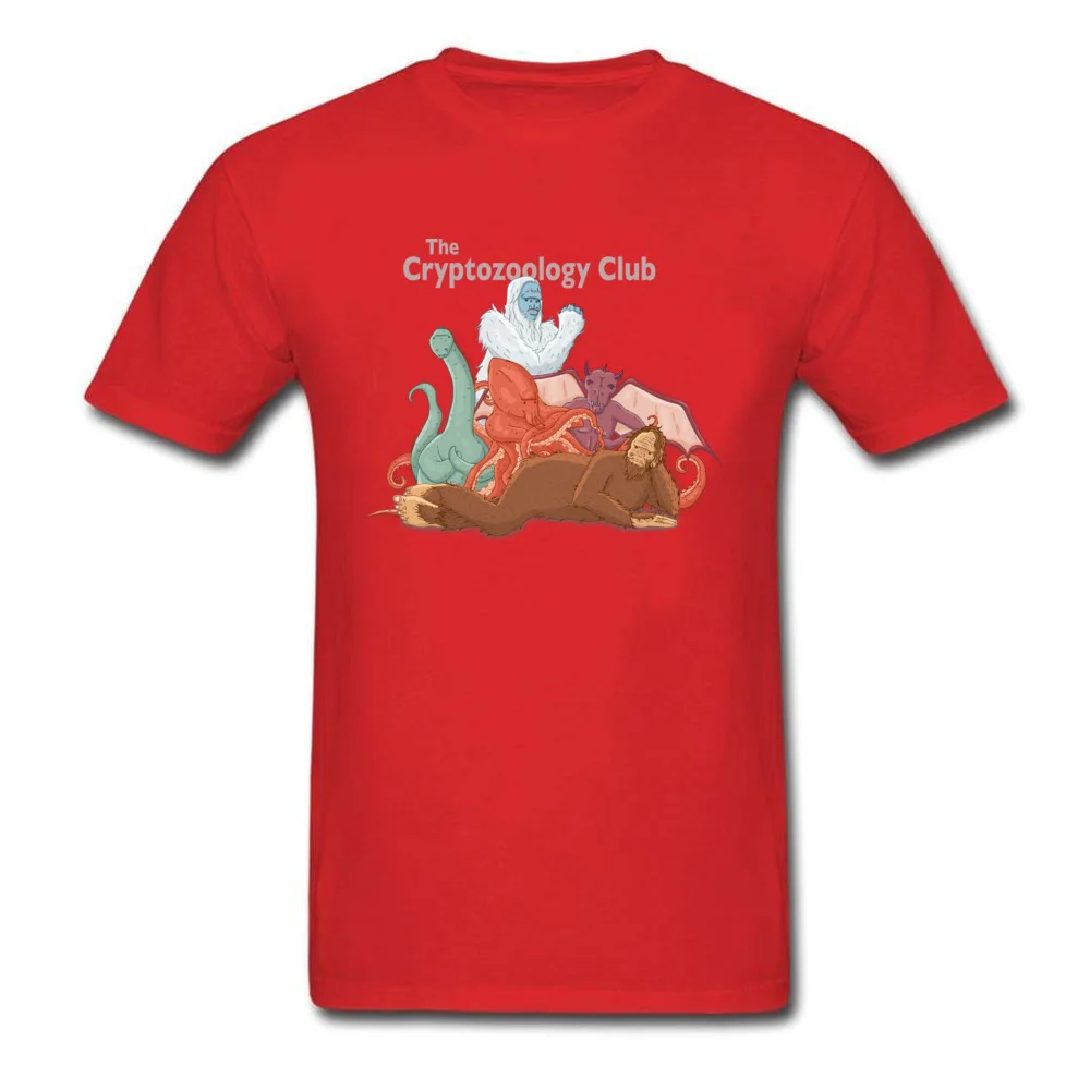 2018 Discount The Cryptozoology Club Short Sleeve T Shirt Labor Day O Neck All Cotton Tops Tees for Adult Tee-Shirt Street The Cryptozoology Club red