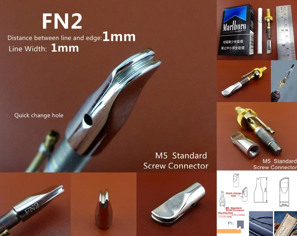 1 шт. FN2-FN Тип Кожа ремесло электрическая кромка биговальная машина пресс линия сменный мини головка наконечник инструмент Edger Creaser инструмент