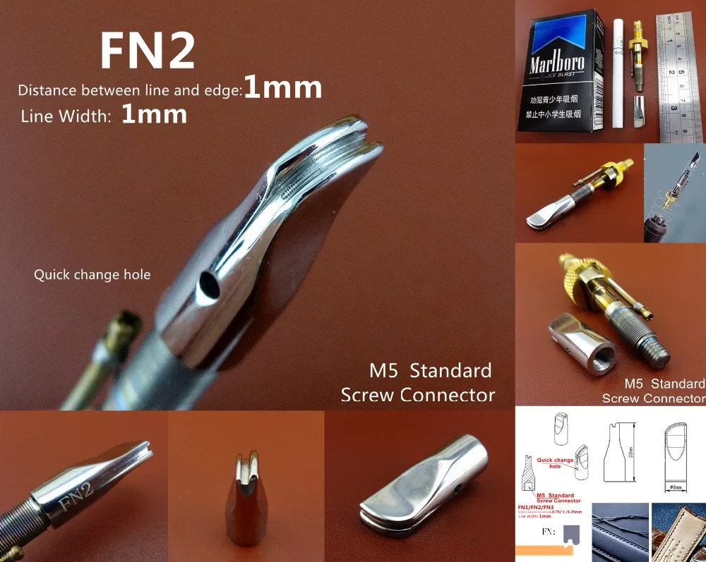 

1pc FN2 -FN Type Leather Craft Electric Edging Creasing Machine Press Line Replaceable Mini Head Tip Tool Edger Creaser Tool NEW