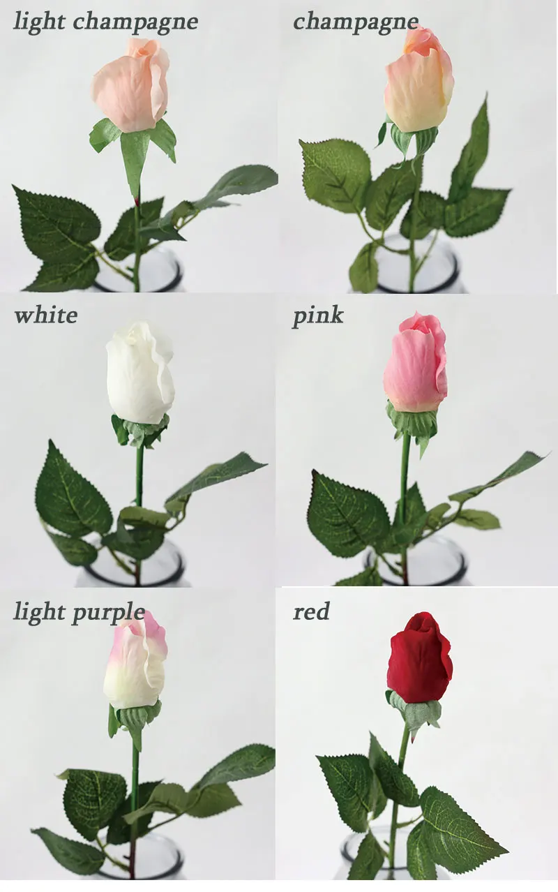 Flone Real Touch Artificial Rose Flowers Simulation Flower Latex Flower Branch Bouquet Wedding Home Party Table Decor Floral (21)