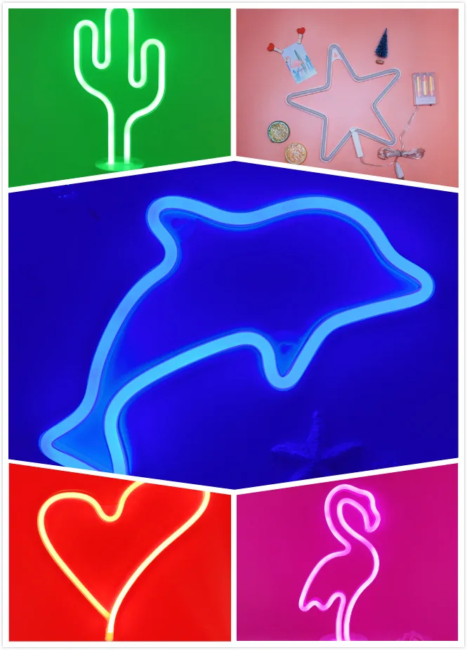 

LED Neon Bulb Tube Light Cat/Dinosaur Lightning Novelty USB/AA Battery Power Lamp Home Decorate Luminary Bedside Light Wedding