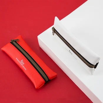 

6 Colors High Quality Pencil Case Stationery Supplies PU Storage Pencils Bags Protable Bandage Design Pencilcase School Tools