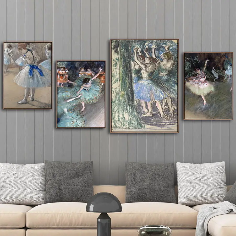 

Home Decoration Print Canvas Art Wall Pictures for Living Room Poster Paitings French Edgar Degas Ballet dancer 1