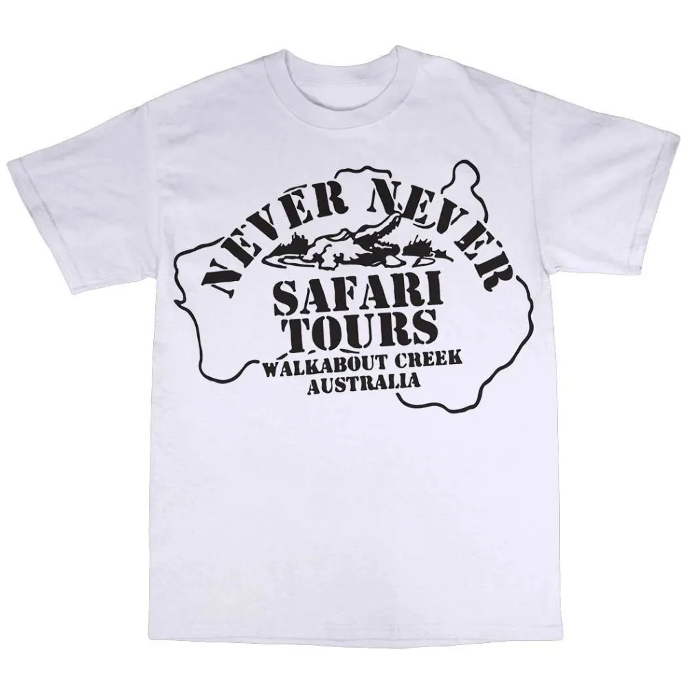 2019 летняя МУЖСКАЯ ФУТБОЛКА ВДОХНОВЛЕННЫЙ крокодил Данди футболка сафари 100%