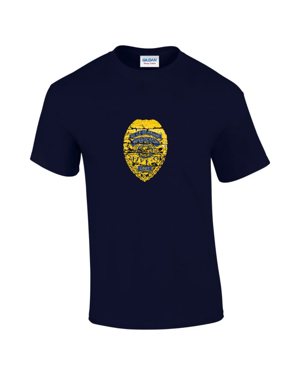 Hawaii-Five-O Badge Ретро ТВ Мужская печатная Футболка модная 2019 Летняя Повседневная футболка хипстер Фрактальный узор футболки футболка