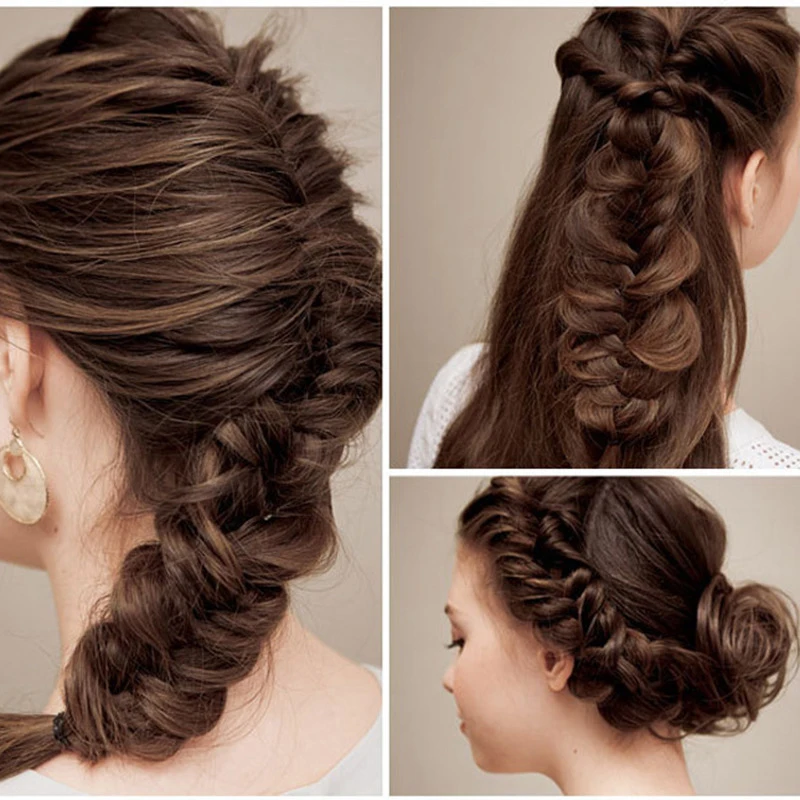 Fashion Lady French Hair Braiding Tool Women Weave Braider Roller Hair Plait Twist Styling Tool Diy Holder Clip Hair Accessorie