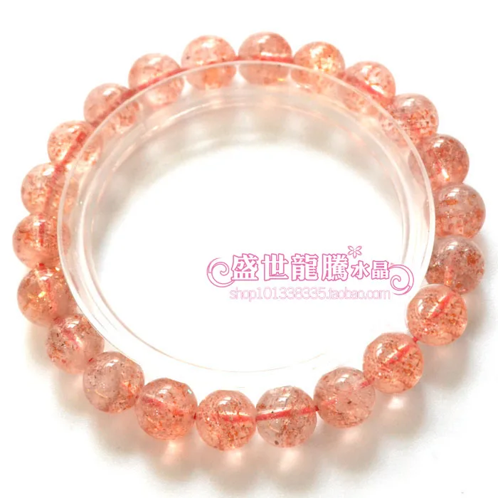 

Natural strawberry stone bracelet Women crystal bracelet lotus crystal bracelet