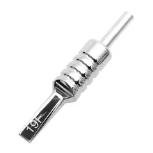 Z19F тату-наконечник большой затенитель Наконечник иглы для татуажа с захват машины татуировки Противоскользящий из нержавеющей стали Татуировка ручка наконечник-Z19F