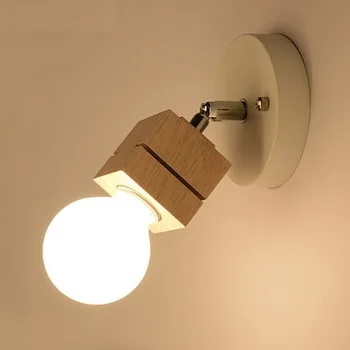

DOXA Wood LED Wall Lamp Light Modern Iron Adjustable Sconce Wall Lights For Home Stairway Lighting Fixtures Luminaire Mural