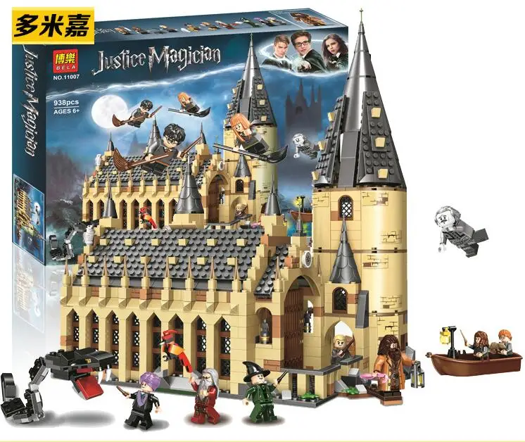 

Harry Potter Hogwarts Great Hall Hermione Granger Ron Weasley Set Building Blocks Bricks Train Toys Compatible With Lego 75954