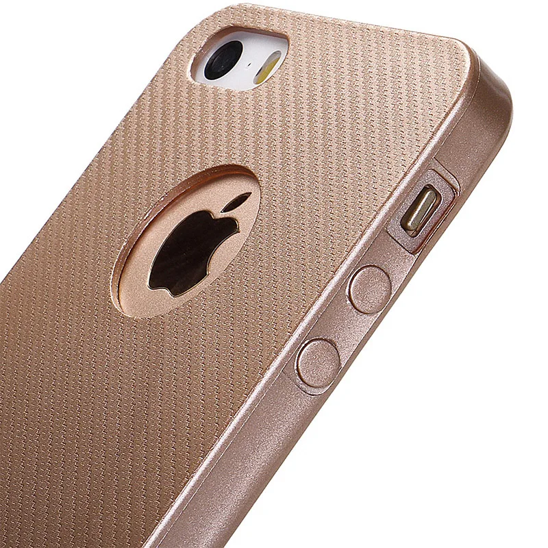 carbon fiber silicone case iphone 5 5s se (8)