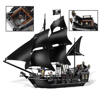 

[TOP] 804PCS Pirates of the Caribbean The Black Pearl Model set Ship Building Blocks Boat and 6pcs figures toy child kids gift
