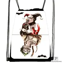 Custom harley_quinn_card_gimp_ походная сумка на шнурке Cute Daypack Kids Satchel(Black Back) 31x40 cm#2018612-01-(7