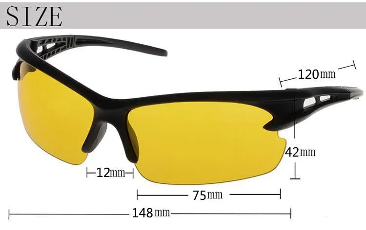 Защитные очки, очки ночного видения, солнцезащитные очки с защитой от ультрафиолета, очки для вождения, очки для езды на велосипеде, тактические очки