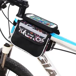 Велосипед мешок WaterproofCycling Горная дорога велосипед Рама Передняя труба корзины 5,5 дюймов Сенсорный экран телефона сумки чехол