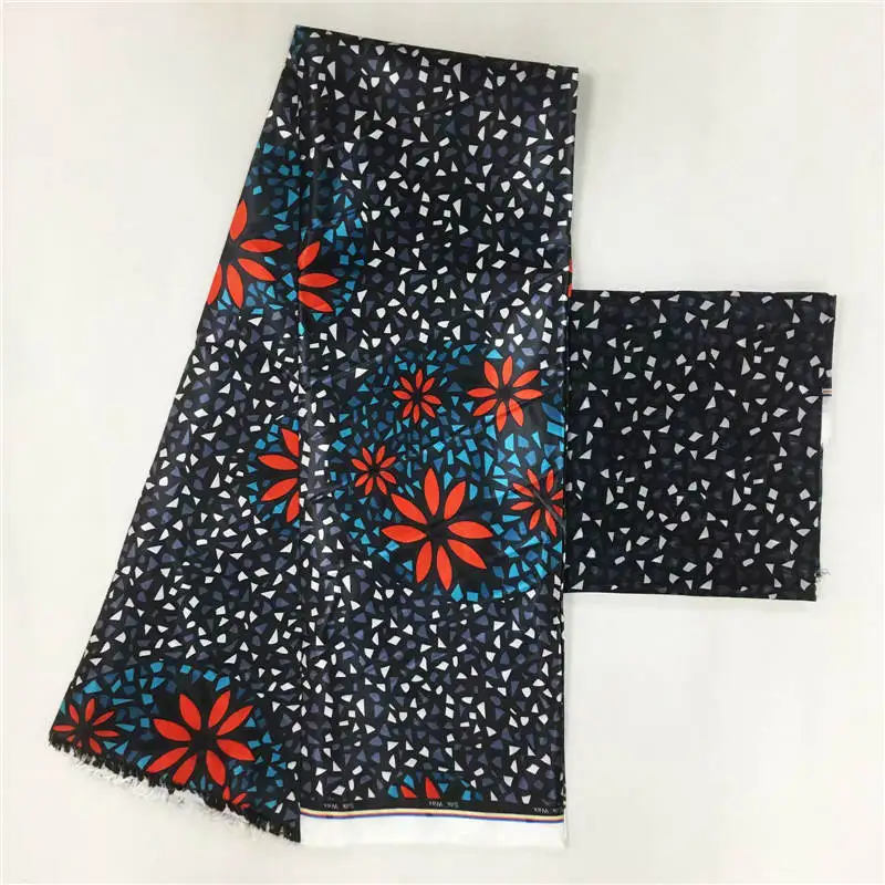 

DF!African satin wax print fabric 4+2 yard chiffon fabric Imitated silk fabric African Ankara fabrics ! J42369