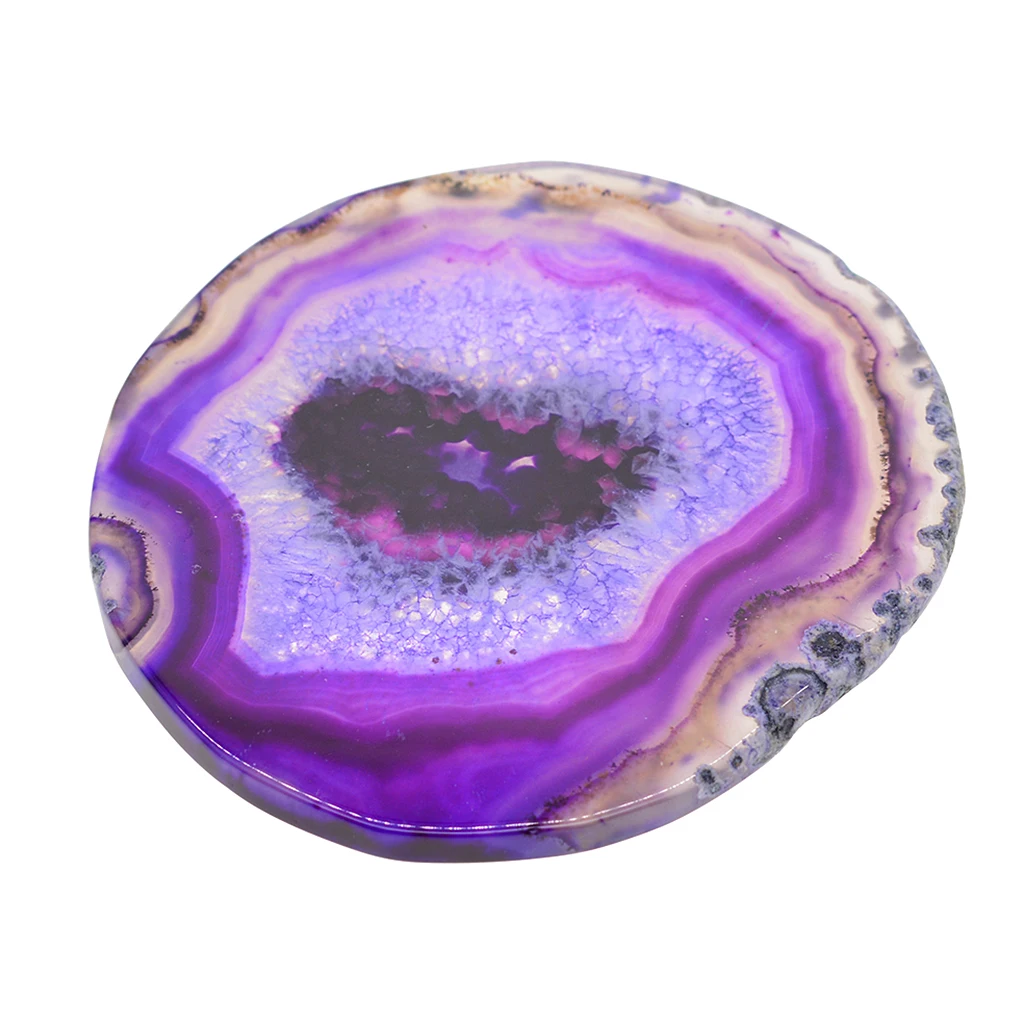 4 pieces Tea House Embellishments Agate Slices Irregular Crystal Quartz Stone For DIY Pendant Charms Mixed Colors 4#