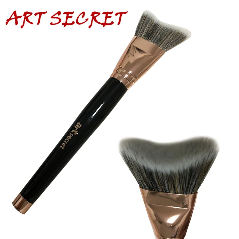 

Artsecret 3PCS Professional Makeup Brush Contour Brush for Foundation Curly Shape High Quality Synthetic Hair Art secret Brush