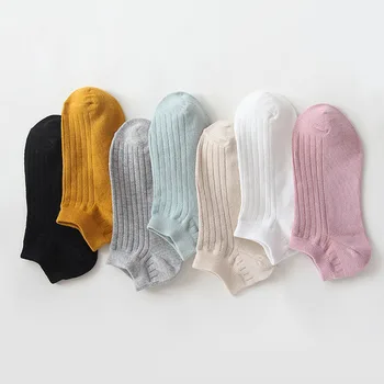 

Women's socks pure cotton Japanese pure color socks cotton shallow boat socks spring and summer simple personality women's socks