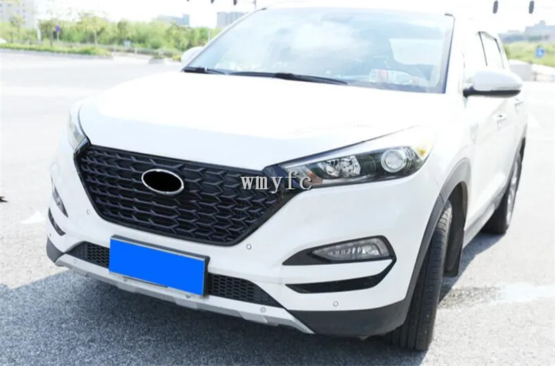 Гоночный автомобиль гриль для гоночного автомобиля гриль для hyundai Tucson- решетка эмблемы ABS радиатор хромированная сетка украшение для